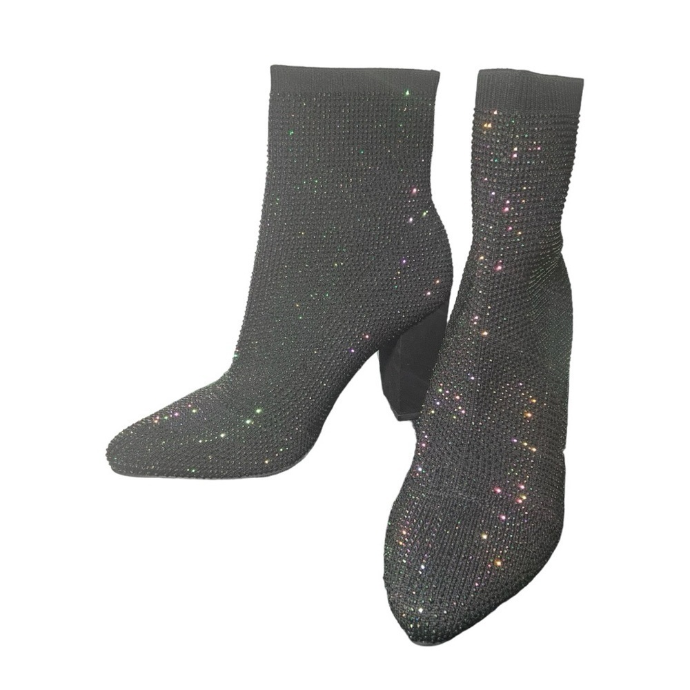 Wild Pair Era’s Tour Iridescent Black Rhinestone Sock Bootie…Swiftie Alert! - Picture 7 of 7
